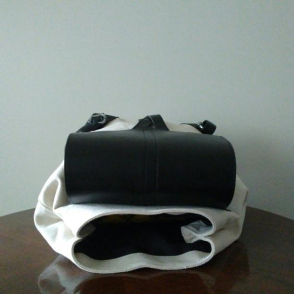 NWOT DEUX LUX Backpack Vegan Leather Canvas - Picture 3 of 8